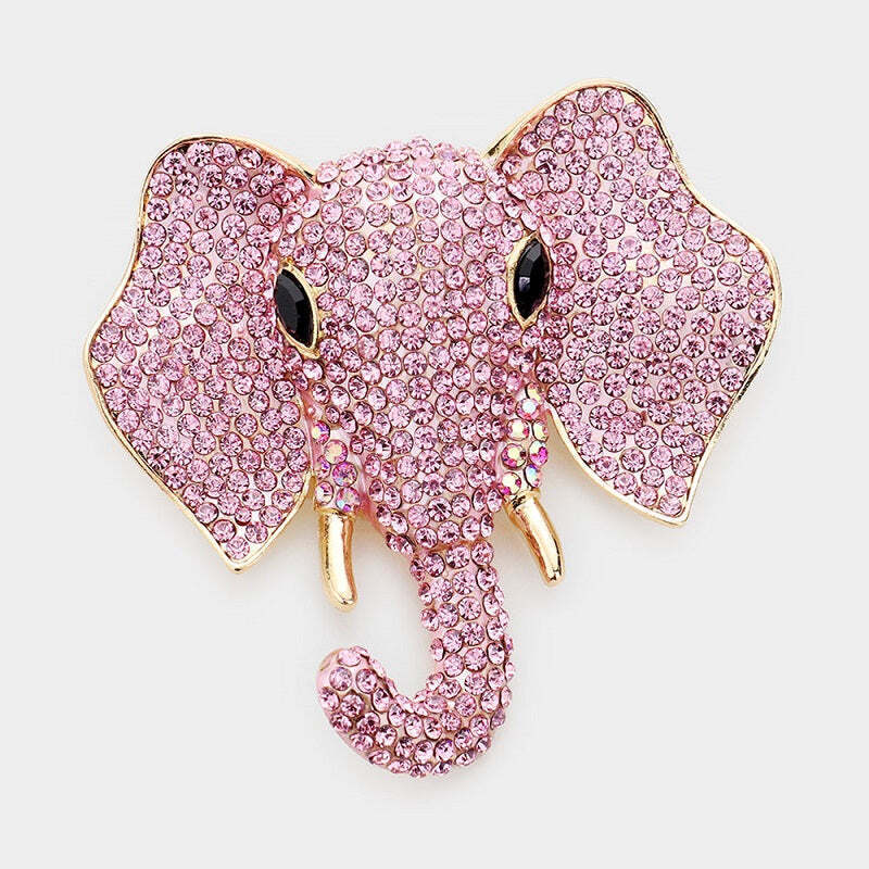 Bling Elephant Brooch