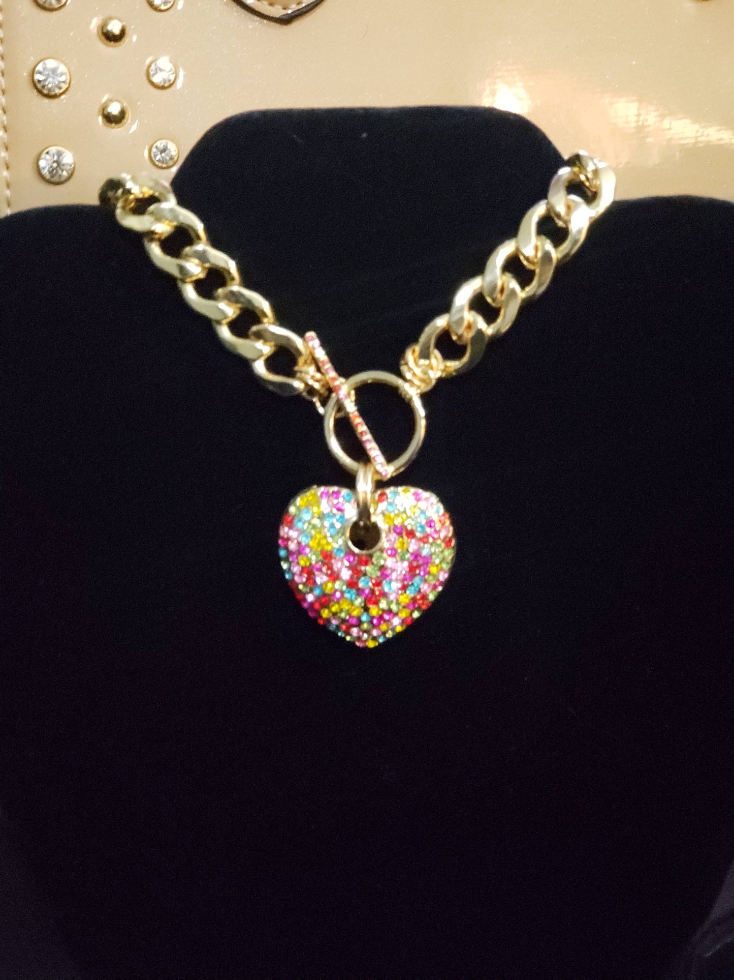 Heart Toggle Necklace Set