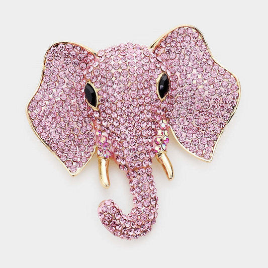 Bling Elephant Brooch