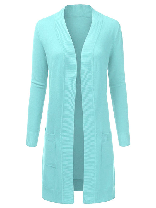 Open Front Long Cardigan Sweater