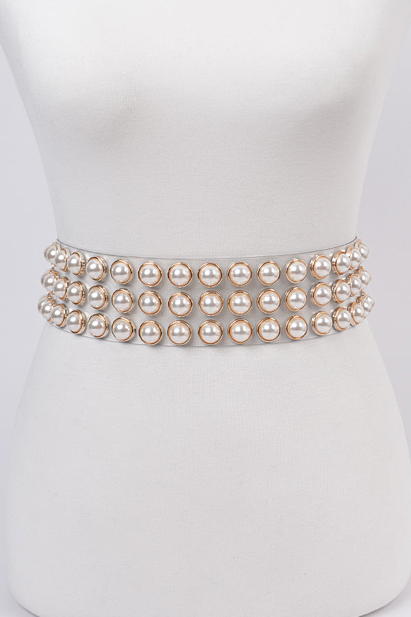 Pearl Clear Waist Belt