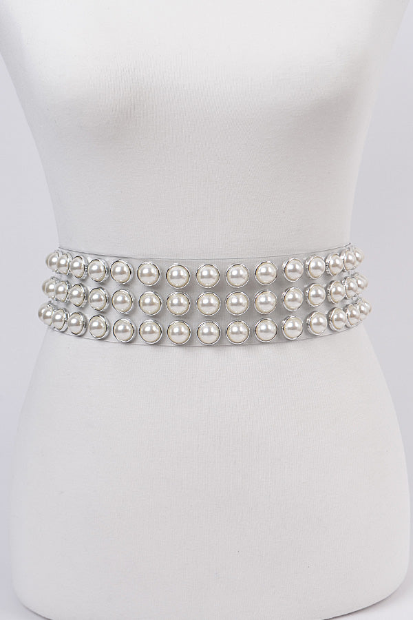 Pearl Clear Waist Belt