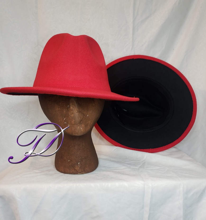 Red Fedora Black Bottom