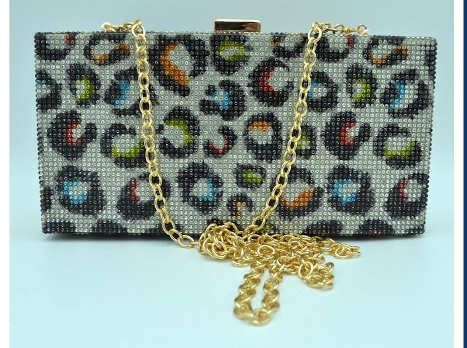 Leopard Bling Clutch